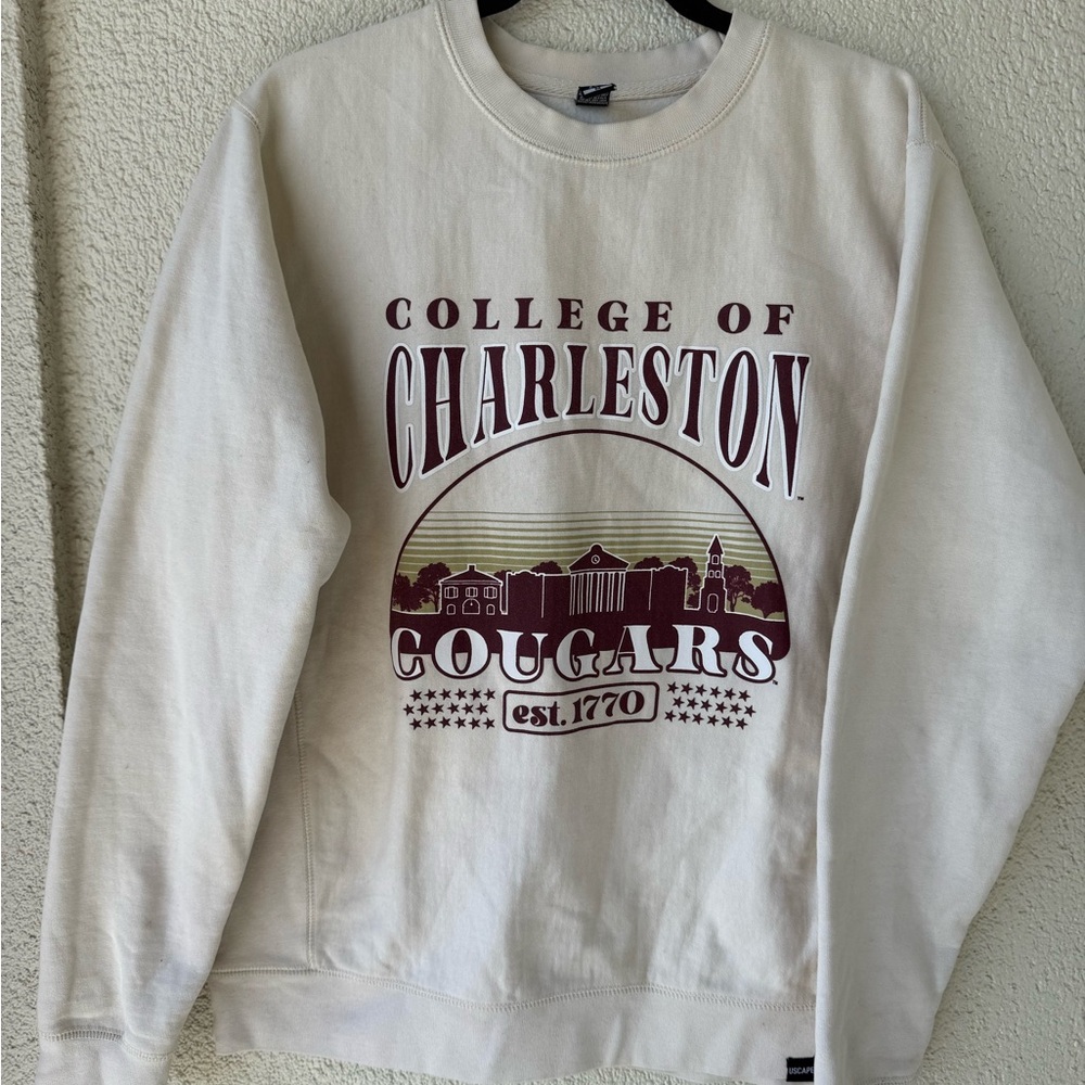 Charleston Cougars Cream Crewneck Sweater
